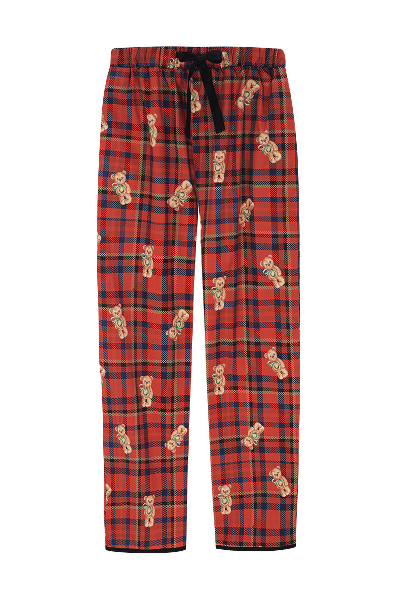 lucirzu pluffy bear Pajama Pant (자사몰단독) (red)