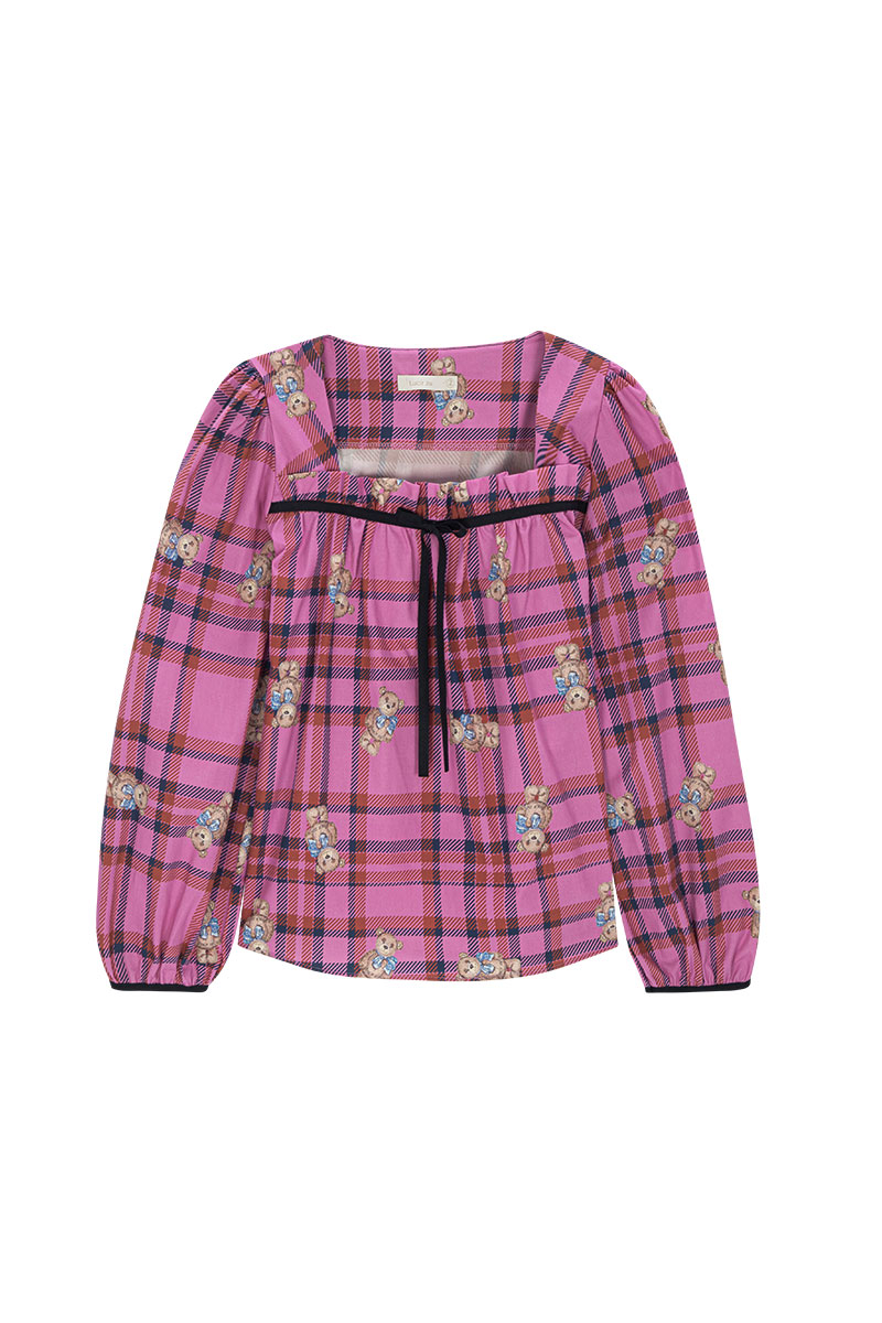 [자사몰 단독]lucirzu pluffy bear Pajama Blouse (pink)