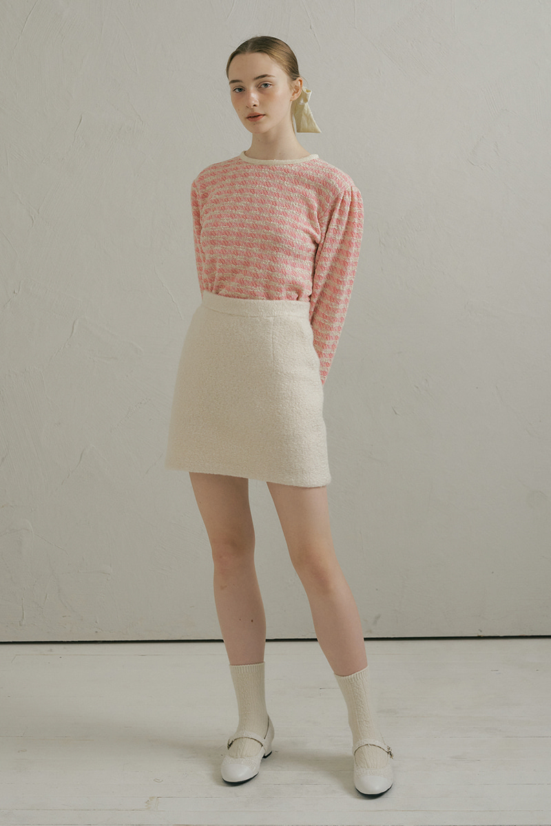 Wave mini skirt (ivory)